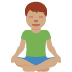 🧘🏽‍♂️ man in lotus position: medium skin tone display on Twitter